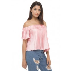 Pleated Off Shoulder Top!